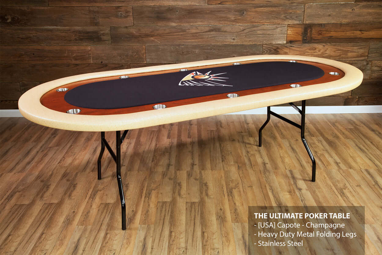 BBO UPT Folding 10 Person Oval Poker Table With Chairs Available