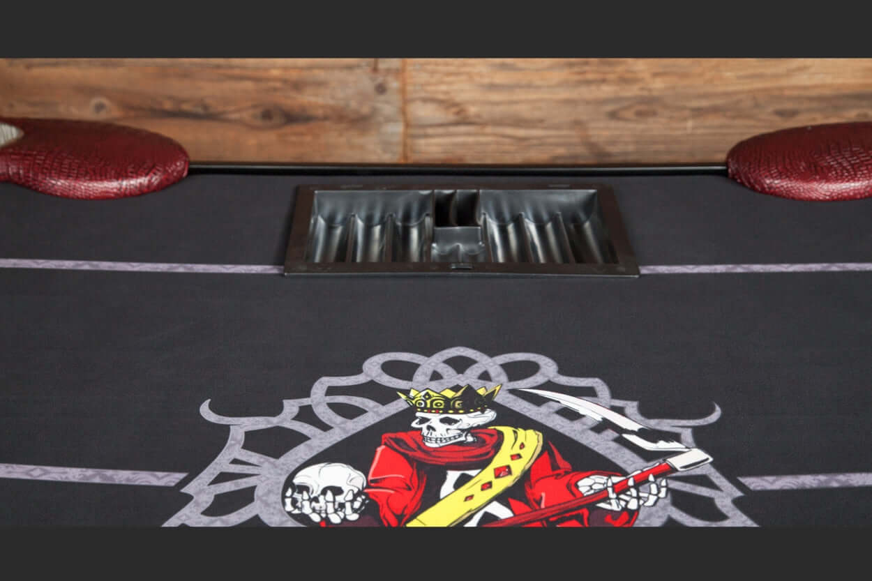 350Pc Professional Dealer Tray with Card Slots - built into table view