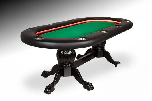 BBO Elite Alpha LED 10 Person Oval Poker Table With Chairs Available (Dining Top Applicable)