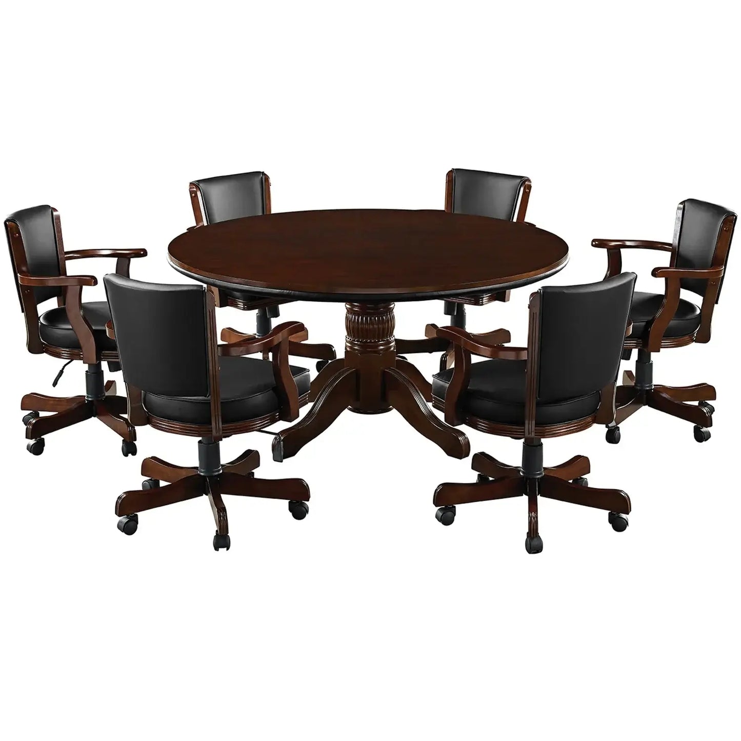 Ram 60" 8 Person Round Game Table With Chairs Available (Dining Top Included) - GTBL60