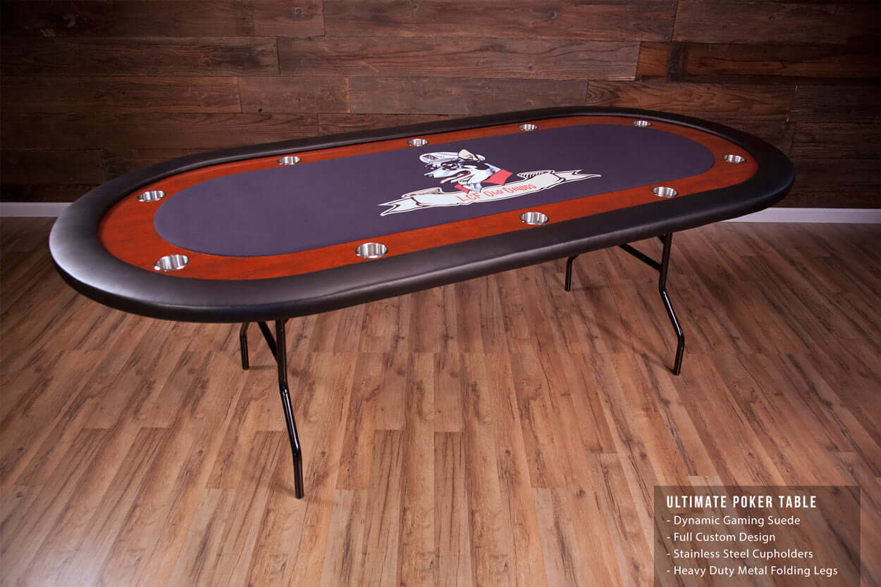 BBO UPT Folding 10 Person Oval Poker Table With Chairs Available