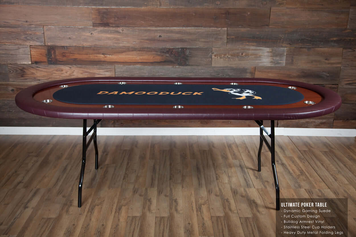 BBO UPT Folding 10 Person Oval Poker Table With Chairs Available