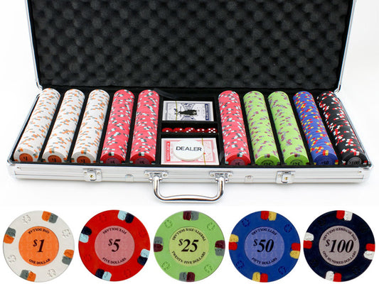 BBO 13.5g 500pc Lucky Horseshoe Clay Poker Chips Set