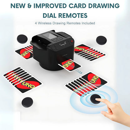2-in-1 Automatic Card Shuffler & Dealer With 4 Card Drawing Remotes