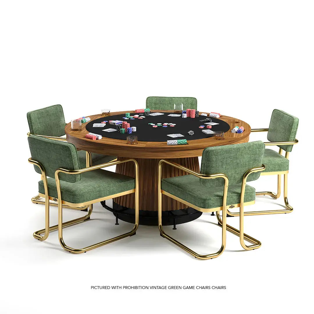 Ram Prohibition 60" 6 Person Round Poker Table With Chairs Available