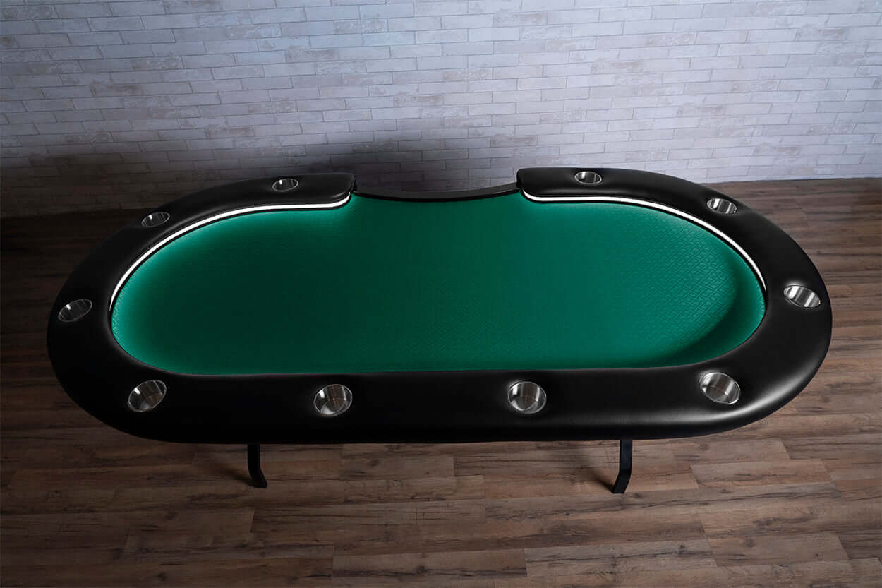 'BBO Aces Pro Alpha Folding 10 Person Oval Poker Table With Chairs Available