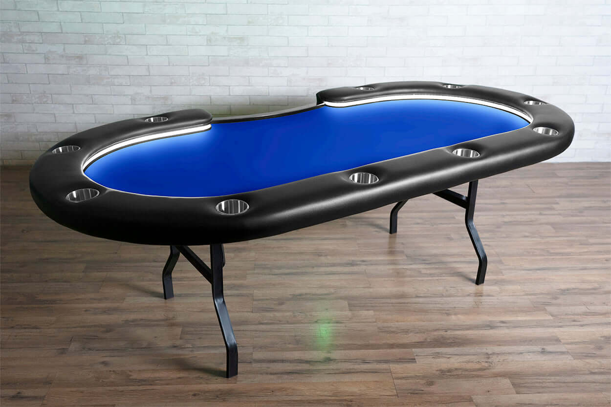 'BBO Aces Pro Alpha Folding 10 Person Oval Poker Table With Chairs Available