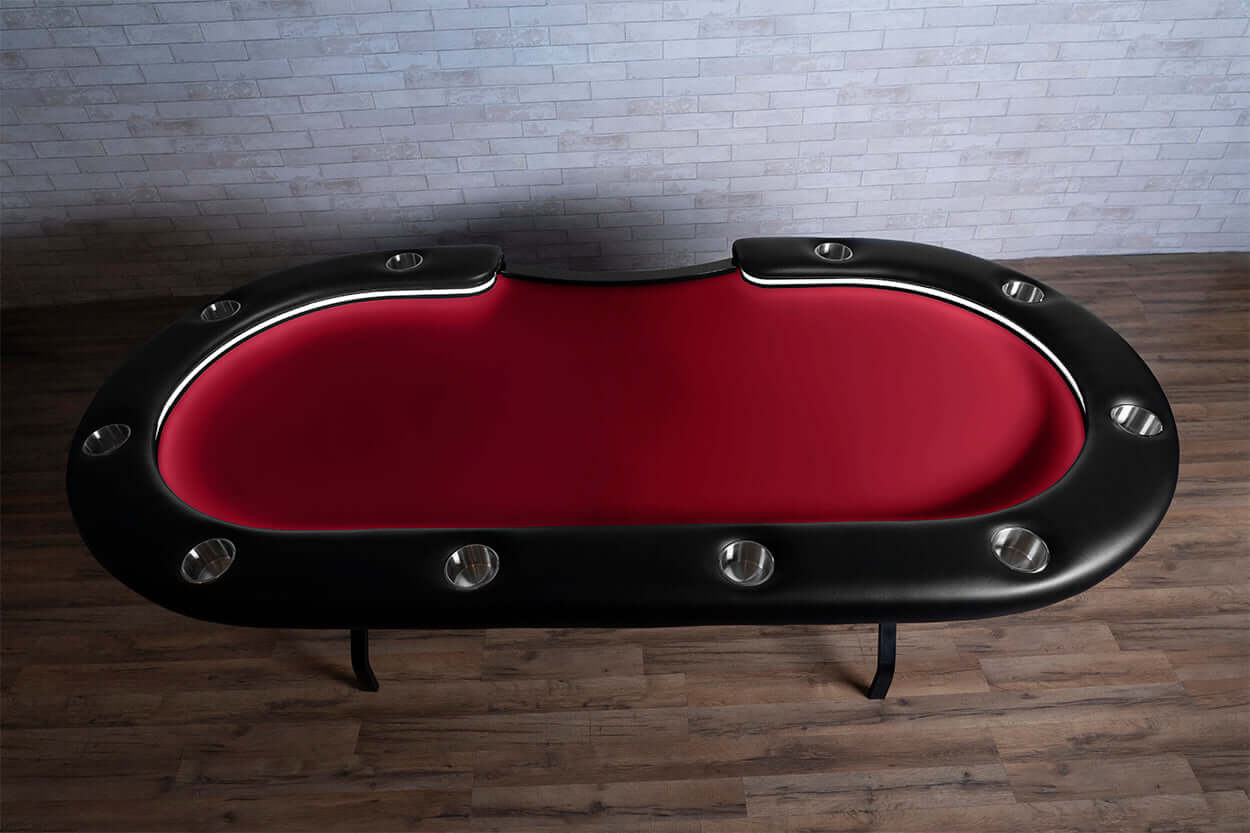 'BBO Aces Pro Alpha Folding 10 Person Oval Poker Table With Chairs Available