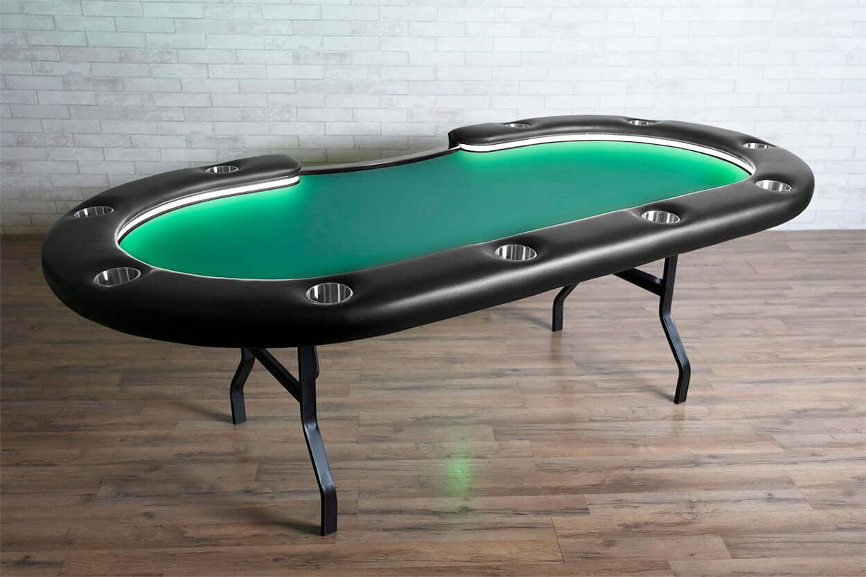 'BBO Aces Pro Alpha Folding 10 Person Oval Poker Table With Chairs Available