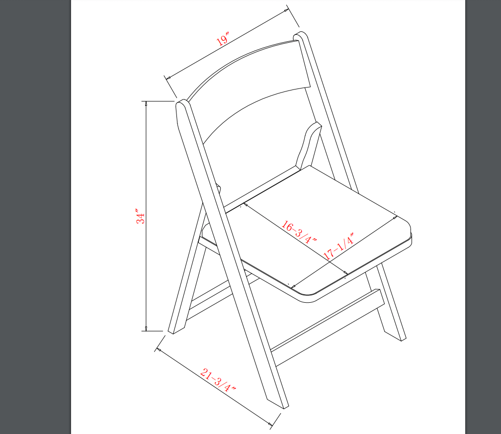 Ram Folding Game Chair (Per Chair) - GCHR4