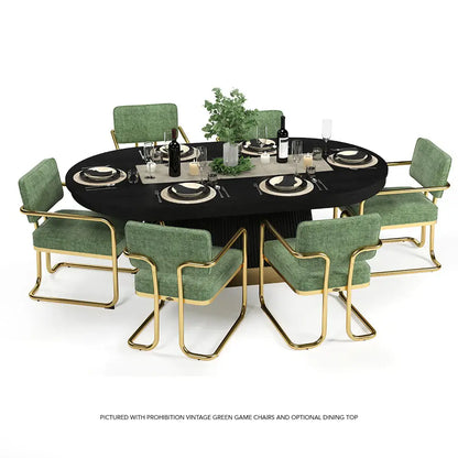Ram Prohibition Texas Hold'em 6 Person Oval Poker Table With Chairs Available