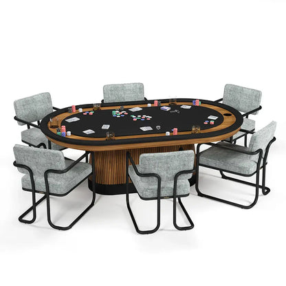 Ram Prohibition Texas Hold'em 6 Person Oval Poker Table With Chairs Available