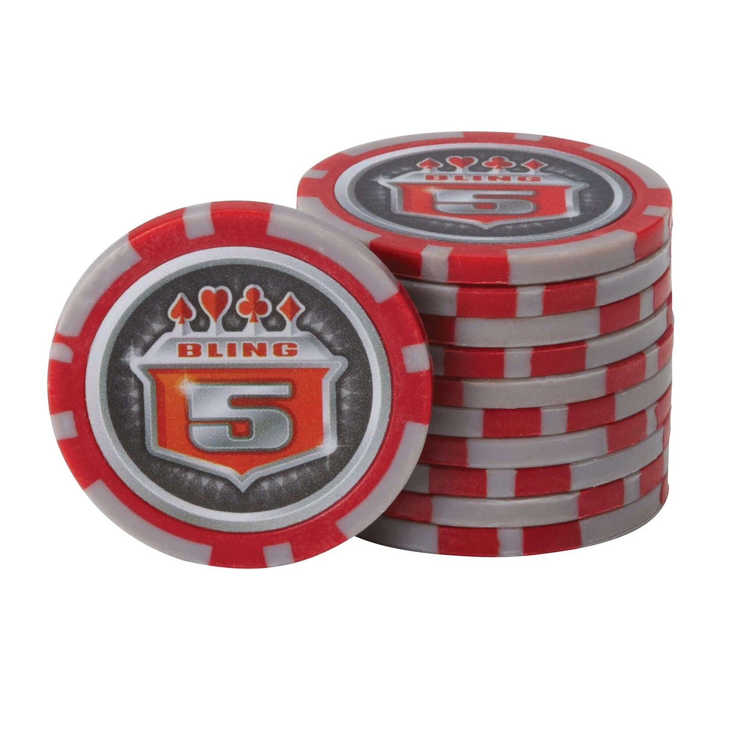 Fat Cat Bling 500ct Poker Chip Set - Red Chips