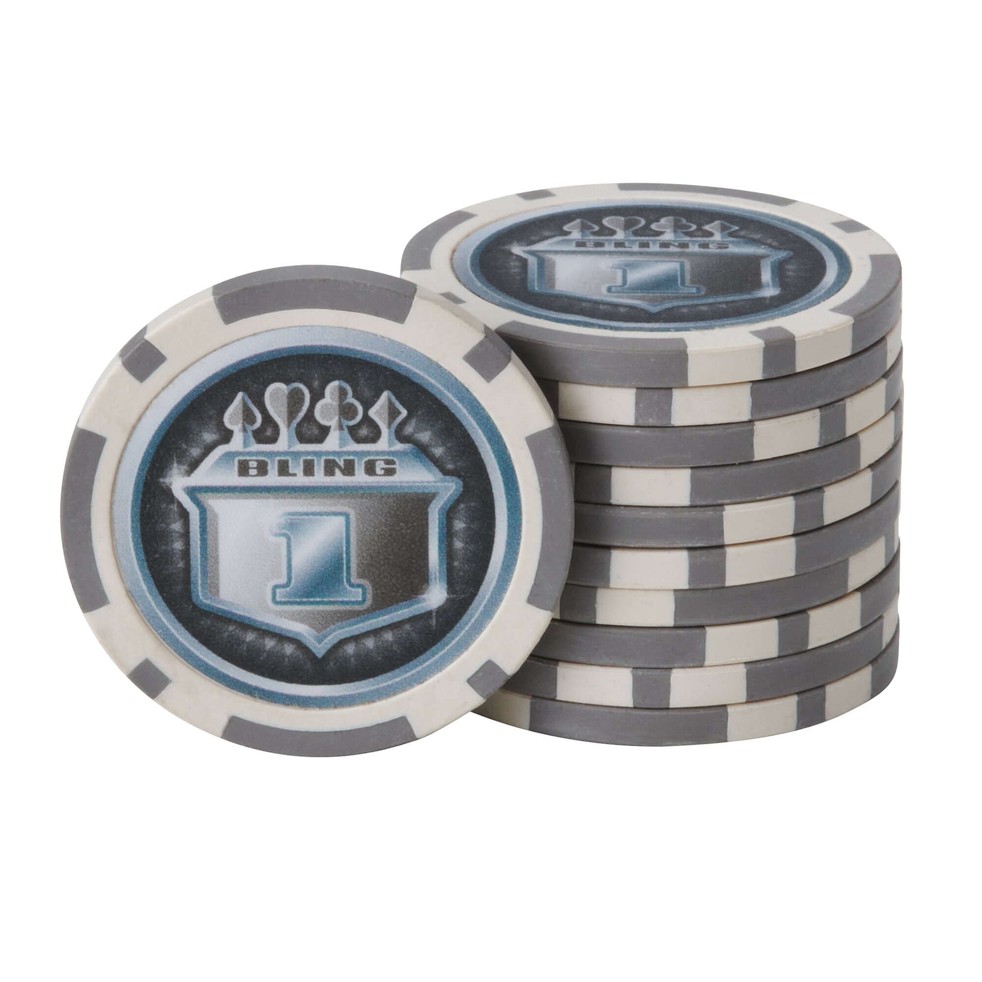 Fat Cat Bling 500ct Poker Chip Set - White Chips